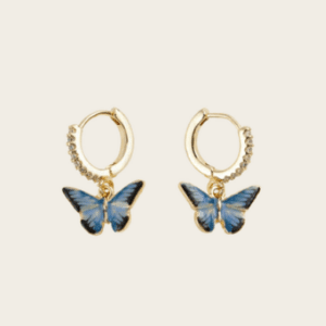 Vlinder oorbellen voorkant los